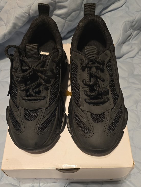 Steve Madden Shoes - Steve Madden Black Chunky Lace-Up Sneakers